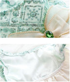 Fashion Sweet Puppy Dog Blingbling Princess Skirt Pet Dog Lace Cake Camisole Tutu Dress D-Green L