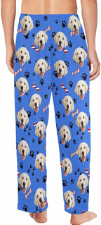 MyPupSocks Custom Pet Face Pajamas Pants Photo Pajama Bottoms for Men S-XXL