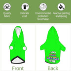 Dog Hoodie Design Your Own Personalized Pet Hoodies Small Pets Wear Shirt Customized Dog Clothes Custom Hooded Sweatshirt Pullover Text Image Dogs Puppy Cat and Kitten, Lime, XL,