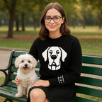 Custom Dog Knit Sweater for Women Personalized Pet Paw Print Pullover Dog Mom Gift Christmas for Pet Lovers