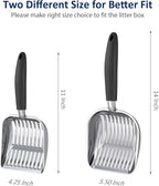 WePet Cat Litter Scoop, Aluminum Alloy Sifter, Kitty Metal Scooper, Deep Shovel, Long Handle, Poop Sifting, Kitten Pooper Lifter, Durable, Heavy Duty, for Litter Box