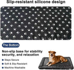 Washable Dog Bed Plush Orthopedic Outdoor Crate Mat with Non-Slip Bottom,Luxe Soft Kennel Pad for Pets, Cozy Cage Cushion & Pet Sleeping Mattress Large Sized,Medium,Small Dogs,24 x 18 inch,Blue
