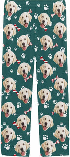 MyPupSocks Custom Pet Face Pajamas Pants Photo Pajama Bottoms for Men S-XXL