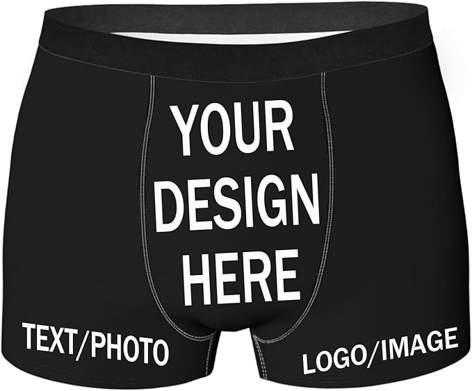 Personalized Underwear for Men with Face Custom Face Boxers Customized Boxer Briefs Funny Gifts for Him Husband Boyfriend