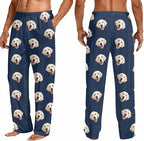 Custom Couple Pajama Pants Sock with Funny Face, Personalized PJ Anniversary Birthday Women Men Pants