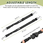 SlowTon Dog Seat Belt Harness for Car, Dog Car Harness Adjustable Mesh Breathable & Dog Seatbelt Safety Tether with Elastic Bungee for Small Medium Large Pets(Lime, Double Clip, M)