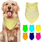 Custom Pet Bandana Add Your Own Picture Image Text Logo Personalized Name Dog Scarf Customized Triangular Head Scarf for Small Medium Large Dogs Cats Pets, Khaki