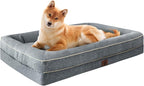 Waterproof Memory Foam Dog Beds for Extra Large Dogs Non-Slip Orthopedic Dog Beds Washable Couch Pet Bed with Removable Cover (Grey, Large)