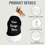 Customized Dog Shirt for Small Medium Large Dogs Personalized with Photo Text Logo Name T-Shirt Summer Breathable Clothes, 4XL