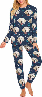 MyPupSocks Custom Face Pajamas Sets for Women, Personalized Photo Sleepwear XS-XXL