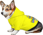 Personalized Dog Hoodie Custom Hooded Pet Warm Pullover Sweatshirt with Name Number Clothes for Chihuahua Pupppy Kitten Hoodies Puppy Soft Sweater Winter Small Dogs Cats, Yellow, L,