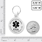 ESA Dog Tag, QR Code Dog Tag, Modifiable Free Pet Online Profile, Scannable QR Code, Scan QR Send Instant Location Alert Email, Silicone Lightweight Pet ID Tag for Dog and Cat (White, Regular)