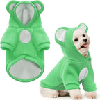 Small Dog Hoodie Soft Warm Fleece Fall Winter Dog Clothes Cute Puppy Sweaters Cat Coat Funny Blank Pullover Doggy Hooded Sweatshirts for Small Dogs Chihuahua Costumes Kitten Outfits(Green,XL)