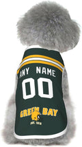 Green Bay Dog Clothes Jersey Pet Jersey Customized Any Name & Number S-5XL for Small Middle and Big Dogs