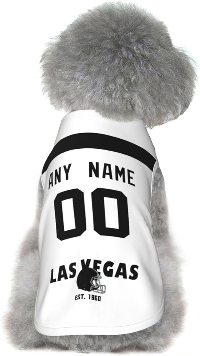 Las Vegas Dog Clothes Jersey Pet Jersey Customized Any Name & Number S-5XL for Small Middle and Big Dogs