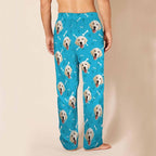 MyPupSocks Custom Pajama Pants for Pet Lover, Personalized Photo Face Printed Pajama Bottoms Sleepwear with Pockets