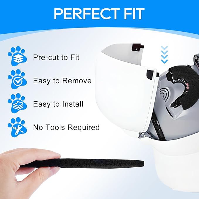 8-Pack Carbon Filters Compatible with Litter-Robot 4, Litter Box Filters Replacement Accessories, Activated Carbon Eliminate Odor, Controls Moisture on Pet's Body and Keep Home Fresh
