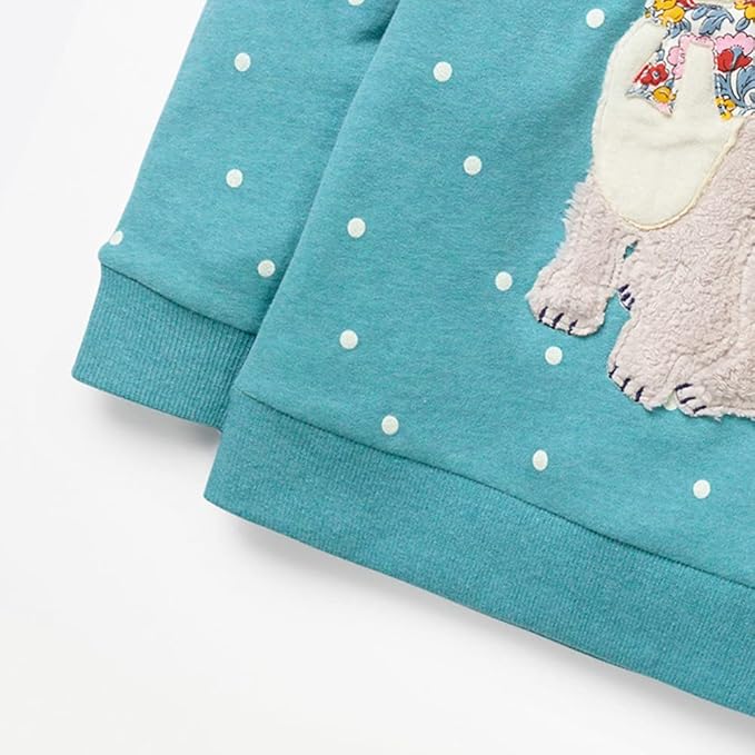 RETSUGO Toddler Baby Girls Sweatshirts Casual Pullover Crewneck Winter Long Sleeve Tops Shirts Clothes 3T-8T