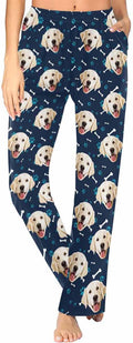 Custom Face Pajamas Pants Personalized Sleepwear Bottoms for Women XS-XXL