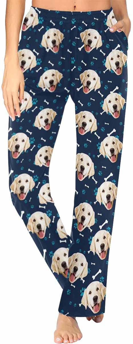 Custom Face Pajamas Pants Personalized Sleepwear Bottoms for Women XS-XXL
