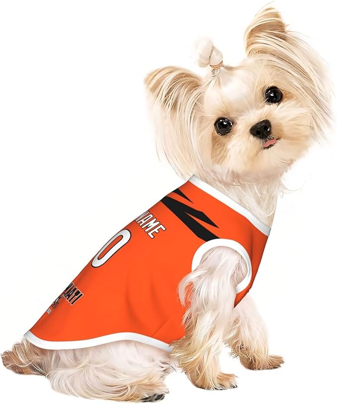 Cincinnati Dog Clothes Jersey Pet Jersey Customized Any Name & Number S-5XL for Small Middle and Big Dogs