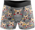 M YESCUSTOM Custom Faces Funny Short Briefs Gift for Husband Underwear
