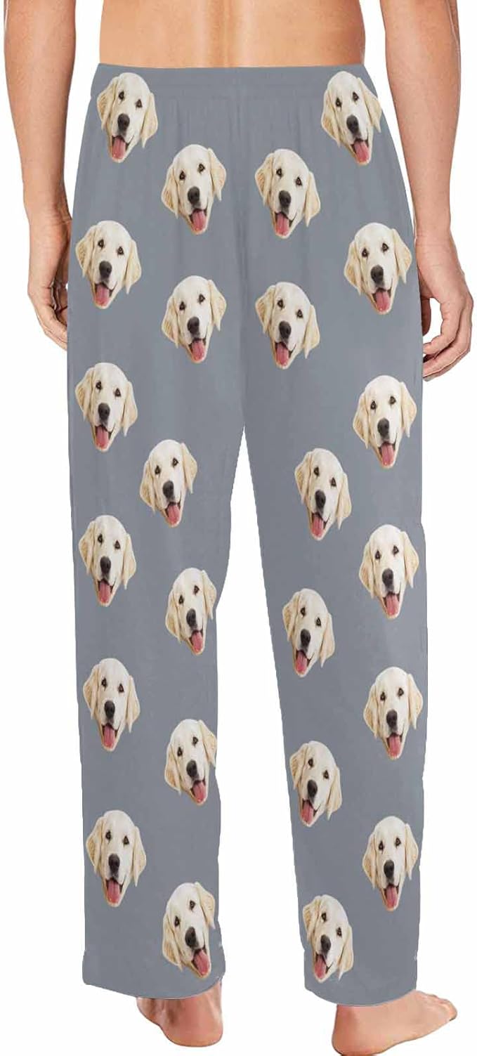 MyPupSocks Personalized Face Pajamas Pants Photo Pajama Bottoms for Men S-XXL