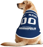 Indianapolis Custom Pet Jersey Dog Clothes Jersey Various Sizes Customized Any Name & Number for Small & Middle and Big Dogs