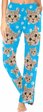 FunStudio Personalized Pajama Pants for Women Custom Photo Face Printed Pajama Bottoms with Pockets