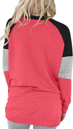 Akihoo Womens Casual Long Sleeve Tunic Tops Crew Neck Shirt Blouses