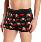M YESCUSTOM Custom Faces Funny Short Briefs Gift for Husband Underwear