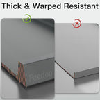 Pet Feeding Mat [Warped Resistant Raised Edge], Water-Proof Silicone Placement for Food Water Bowls, Anti-Slip Base Protect Floor, BPA-Free&Dishwasher-Safe [18.5x11.5inch Small, Gray]
