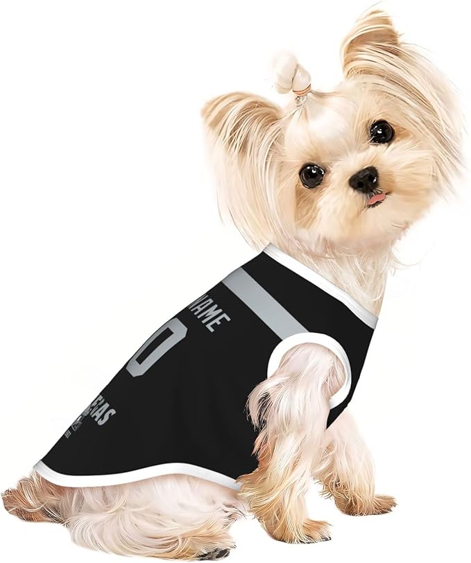 Las Vegas Dog Clothes Jersey Pet Jersey Customized Any Name & Number S-5XL for Small Middle and Big Dogs