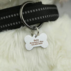 Personalized Dog Cute Paw Pet ID Tag for Pet Collar or Key Chain - Dog Name tag, cat Tags Personalized, cat id tag, Kitten Name tag, Kitten id tag (Bone-Shaped-Small: Red)