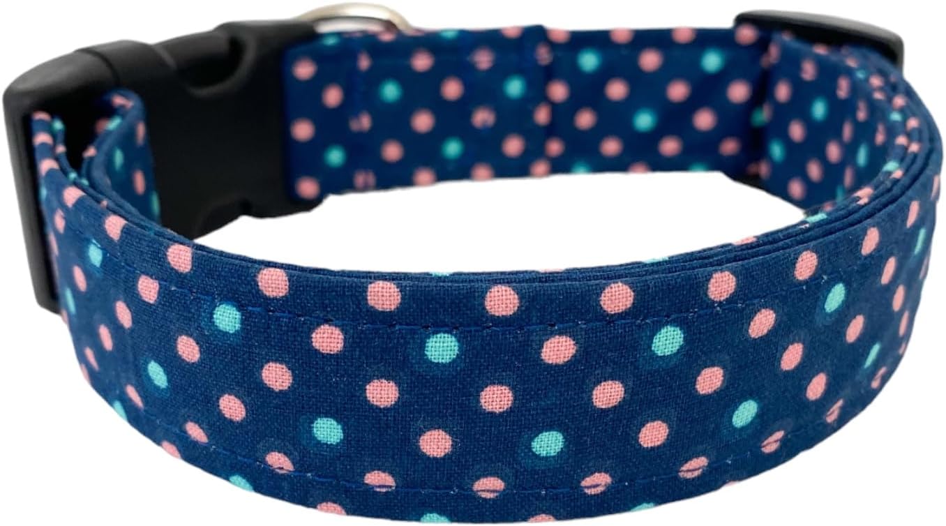 Blue Polka Dots Dog Collar (Tiny)