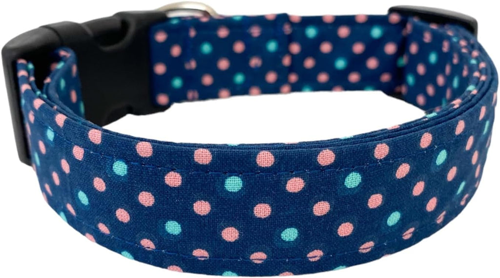 Blue Polka Dots Dog Collar (X-Small)