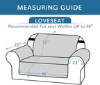 H.VERSAILTEX Reversible Loveseat Couch Covers for 2 Cushion Couch Water Repellent Couch Cover for Dog Couch Cover Protector Non Slip Furniture Protector with Elastic Strap(Loveseat, Cameo Blue/Beige)