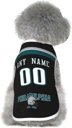 Philadelphia Dog Clothes Jersey Pet Jersey Customized Any Name & Number S-5XL for Small Middle and Big Dogs