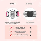 Reflective-Breakaway Cat Collars with Bells with QR Code Name Tag, Cat ID Tag Personalized,Adjustable Small,Ideal for Girl Cats Male Cats Kittens Puppies (Black B,Collar Only)