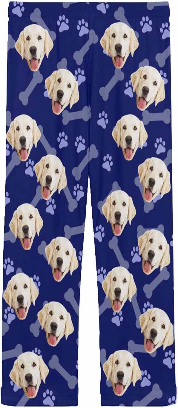 MyPupSocks Customized Face Pajamas Pants Photo Pajama Bottoms for Men S-XXL