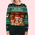 Wrappiness A Girl And Her Dog Christmas Sweatshirt - Cozy Unisex Fit Custom Shirt - Cute for Women Pet Lovers