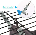 Hanging Cat Hammock, Pet Hammock for Cage, Adjustable Cat Bed Two Sides Comfortable/Waterproof Resting Sleepy Pad for Cats Small Dogs Rabbits or Other Small Animals (Black) (Black, 22 x 16.5)