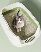 Cat Litter Box Cat Litter Tray with Lid Covered Large with Fully Enclosed Litter Pan Cat Toilet Cat Litter Tray with Cover Scoop