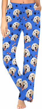 Custom Face Pajamas Pants Personalized Nightwear Bottoms for Women XS-XXL