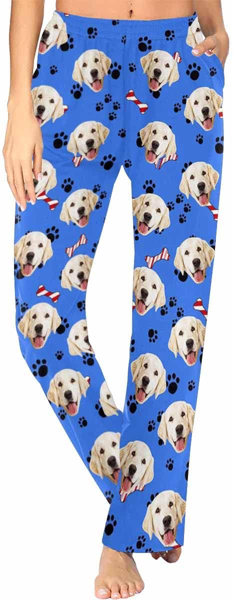Custom Face Pajamas Pants Personalized Nightwear Bottoms for Women XS-XXL