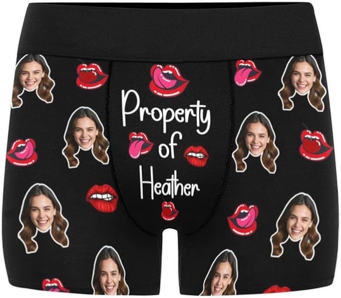 M YESCUSTOM Custom Boxers Briefs for Men Personalized Boxers with Face Mens Funny Underwear with Photo XS-5XL