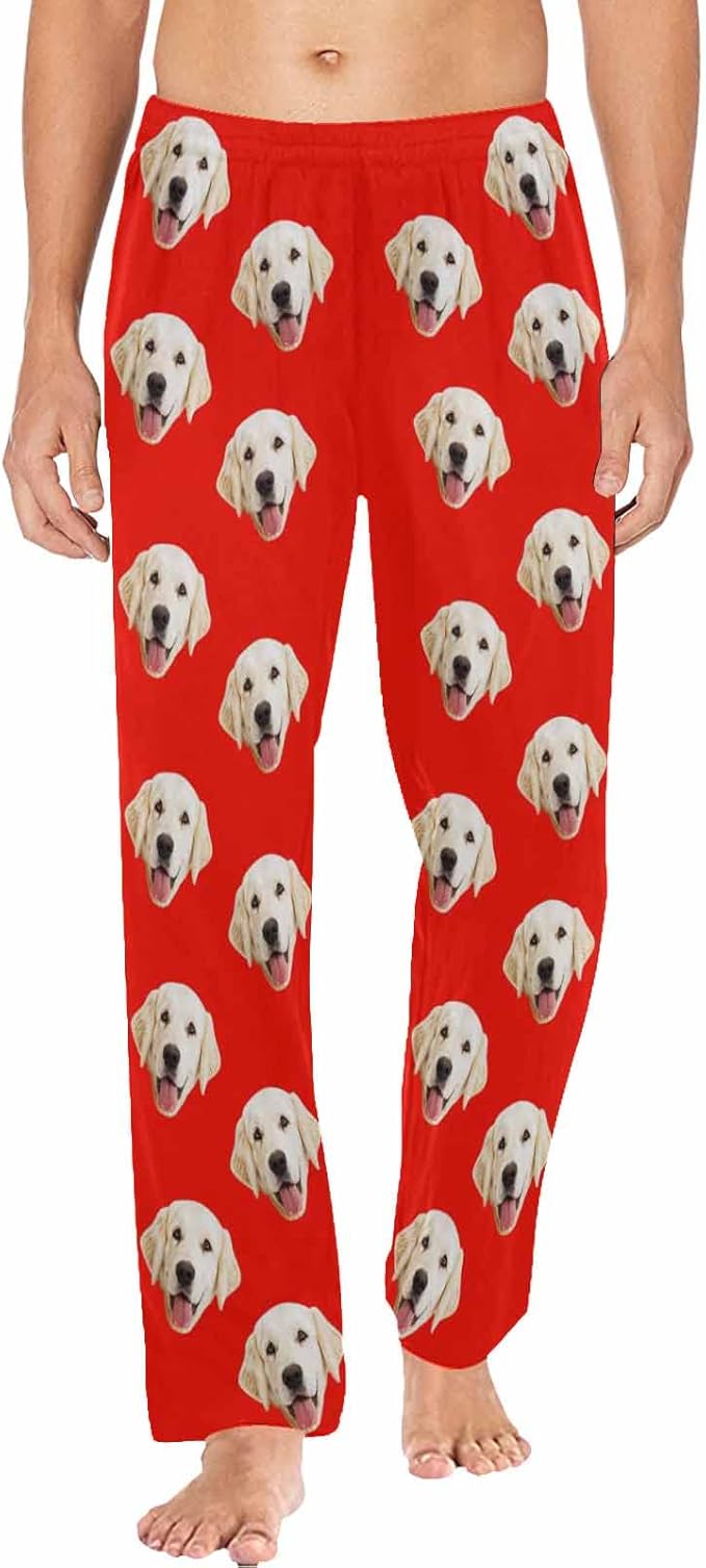MyPupSocks Personalized Face Pajamas Pants Photo Pajama Bottoms for Men S-XXL