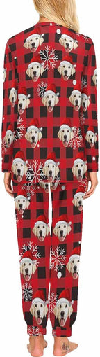 MyPupSocks Custom Face Pajamas Sets for Women, Personalized Photo Sleepwear XS-XXL