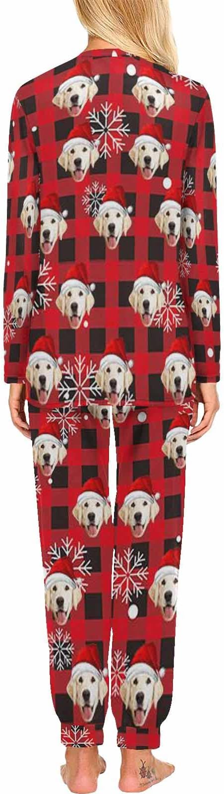 MyPupSocks Custom Face Pajamas Sets for Women, Personalized Photo Sleepwear XS-XXL