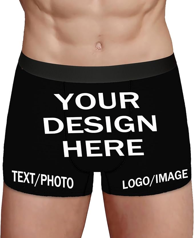 Personalized Underwear for Men with Face Custom Face Boxers Customized Boxer Briefs Funny Gifts for Him Husband Boyfriend